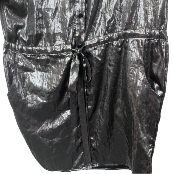 BCBG MAXAZRIA Women's Shinny Gunmetal Gray Dress Size Small - Picture 3 of 7